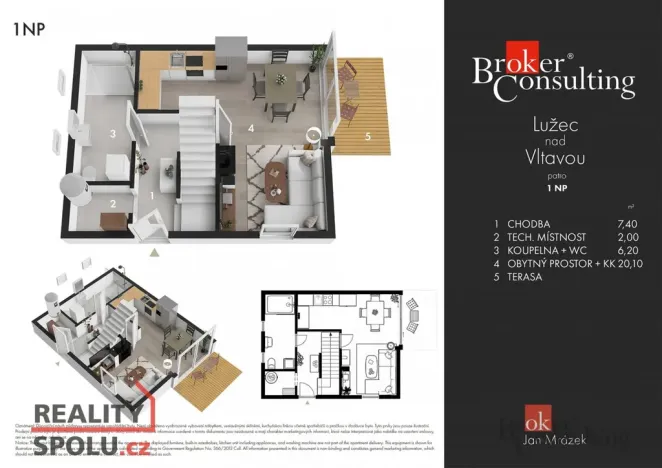 Prodej rodinného domu, Lužec nad Vltavou, Podřipská, 66 m2