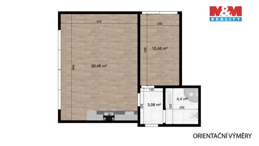 Pronájem bytu 2+kk, Jablonné v Podještědí, Zdislavy z Lemberka, 48 m2