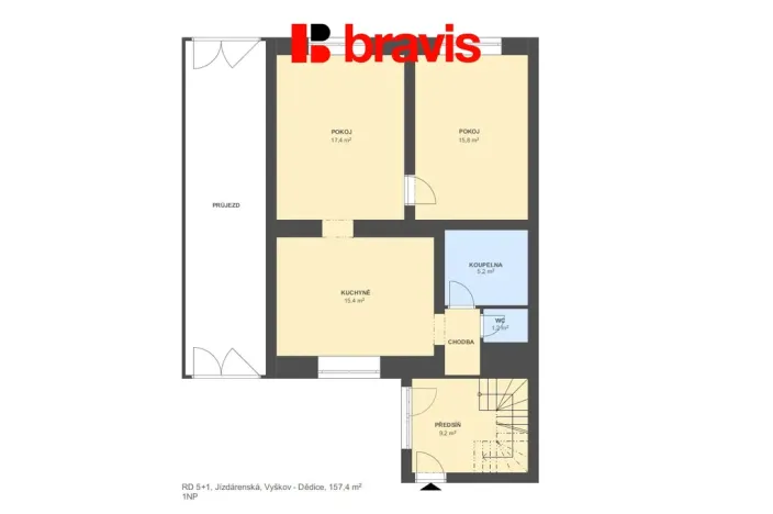 Prodej rodinného domu, Vyškov - Dědice, Jízdárenská, 157 m2