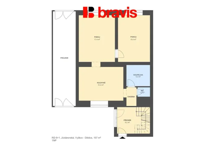 Prodej rodinného domu, Vyškov - Dědice, Jízdárenská, 157 m2