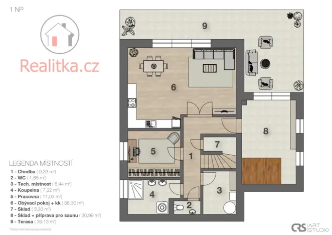 Prodej rodinného domu, Ondřejov, Pod Oborou, 232 m2