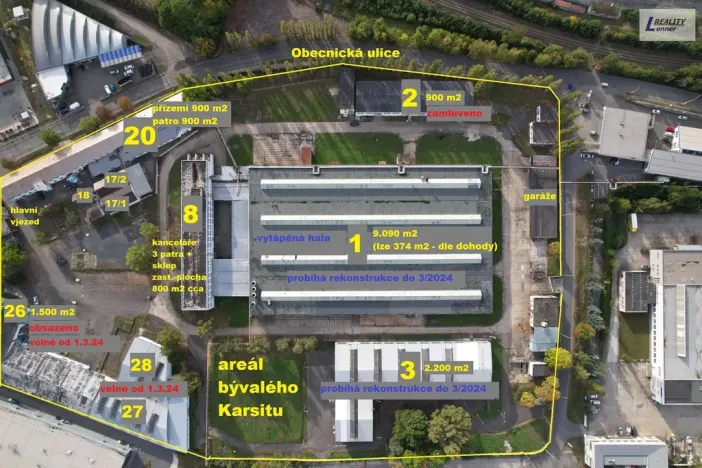 Pronájem výrobních prostor, Příbram - Příbram I, Obecnická, 900 m2