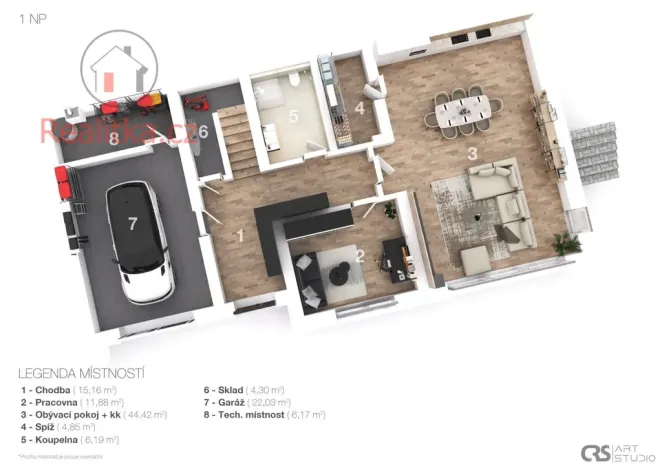 Prodej rodinného domu, Ondřejov, Pod Oborou, 245 m2