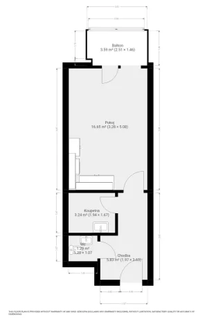 Pronájem bytu 1+kk, Brno - Komárov, Komárovská, 29 m2