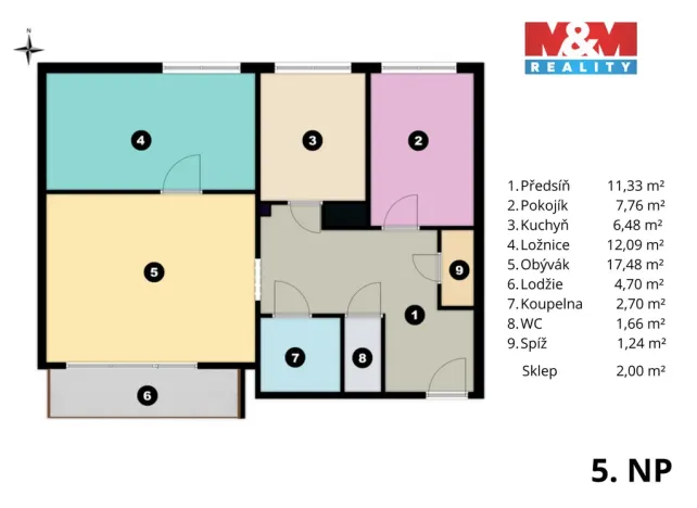 Prodej bytu 3+1, Brno - Starý Lískovec, Dunajská, 66 m2
