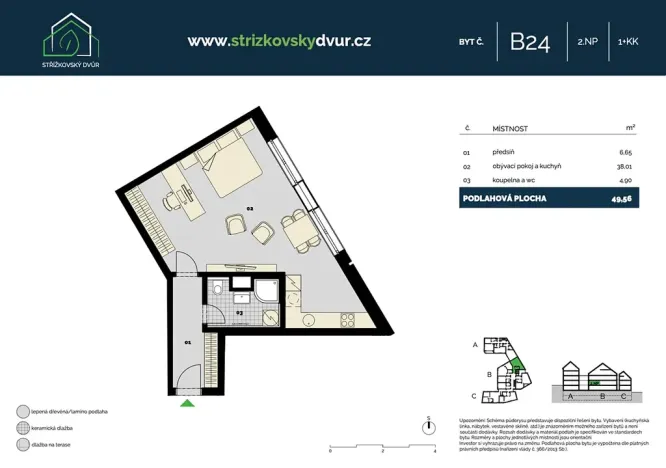Prodej bytu 1+kk, Praha - Střížkov, Střížkovská, 50 m2