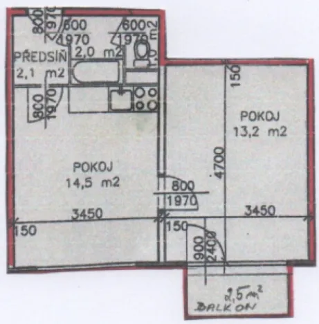 Pronájem bytu 2+kk, Písek - Budějovické Předměstí, třída Přátelství, 37 m2