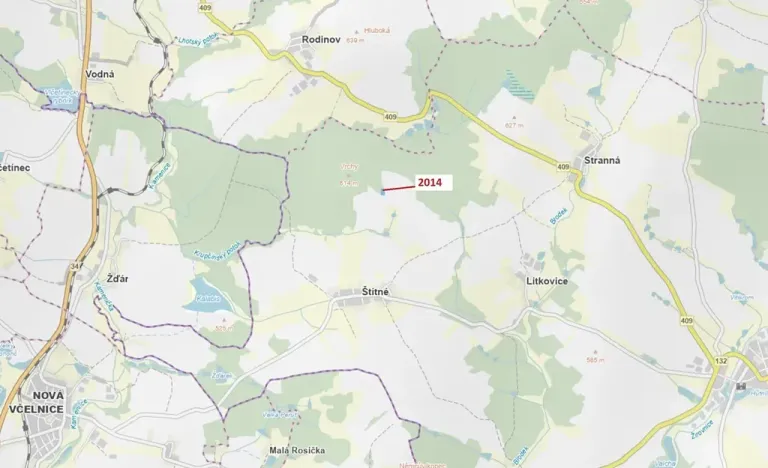 Dražba lesa, Žirovnice, 2931 m2