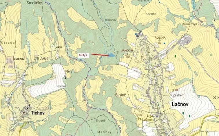 Dražba lesa, Lačnov, 7364 m2