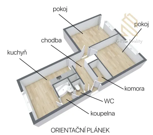 Prodej bytu 2+1, Dobkovice, 63 m2