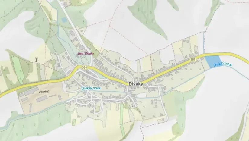 Prodej pozemku pro bydlení, Diváky, 7284 m2