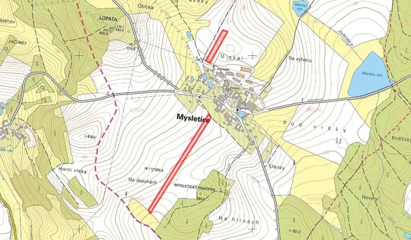 Prodej komerčního pozemku, Mysletice, 19259 m2