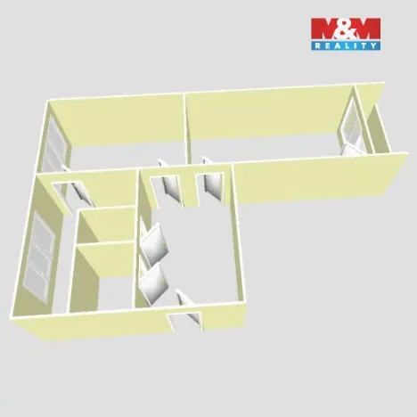 Pronájem bytu 2+1, Hradec Králové, Vysocká, 60 m2