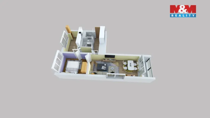 Pronájem bytu 2+1, Ústí nad Labem - Bukov, Bratří Čapků, 50 m2