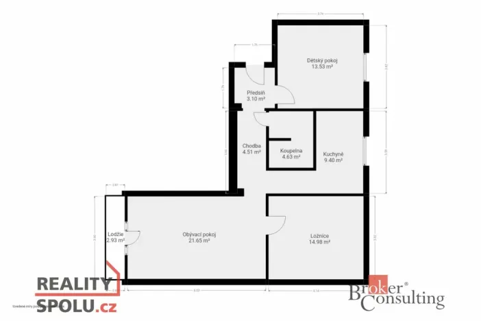 Prodej bytu 3+1, Plzeň - Doubravka, Moravská, 76 m2