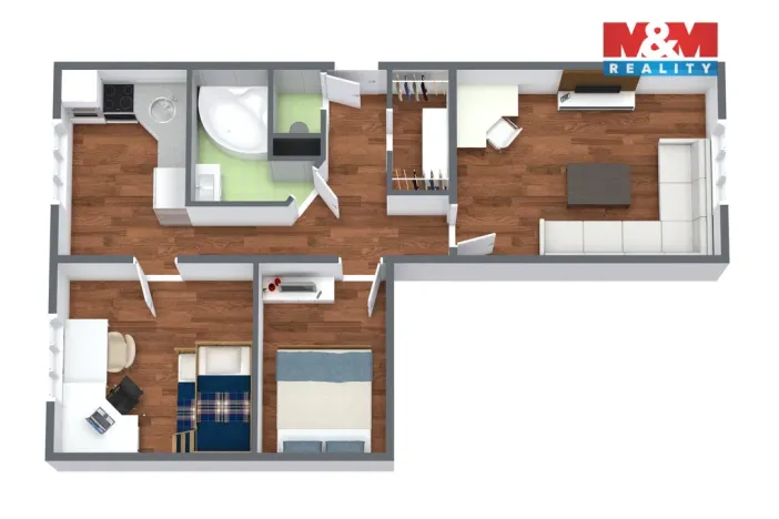 Prodej bytu 2+1, Chodov, náměstí 9. května, 60 m2