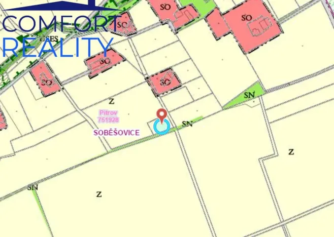 Prodej pole, Soběšovice, 916 m2