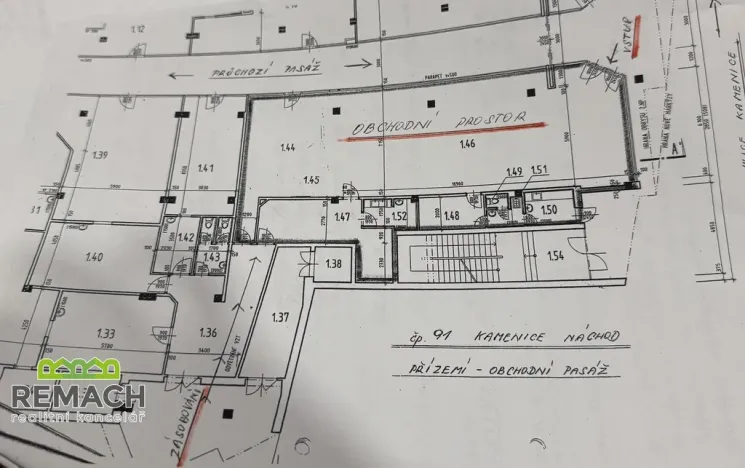Pronájem obchodního prostoru, Náchod, Kamenice, 214 m2