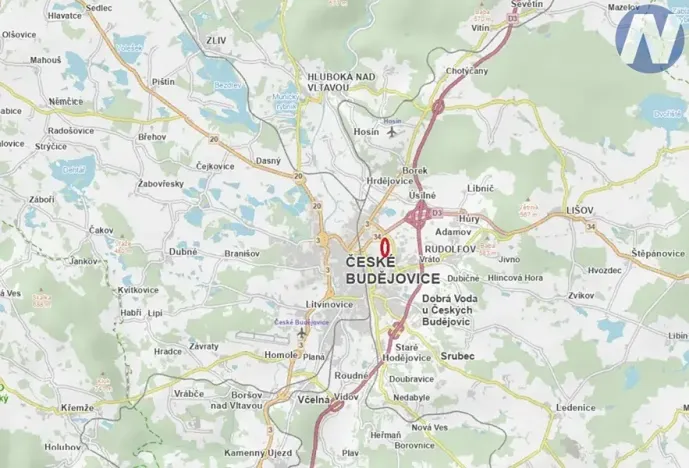 Prodej pozemku, České Budějovice, 1531 m2