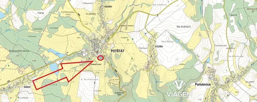 Prodej zahrady, Potštát, Padesát Lánů, 2375 m2