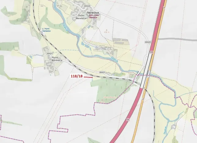 Dražba pole, Nerestce, 46 m2