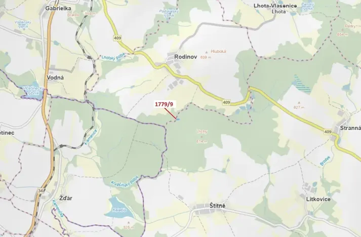 Dražba lesa, Žirovnice, 1388 m2