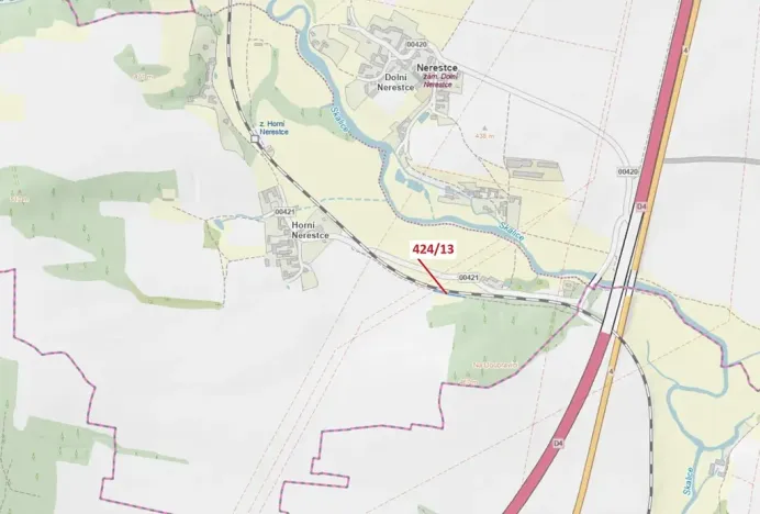Dražba pozemku, Nerestce, 392 m2