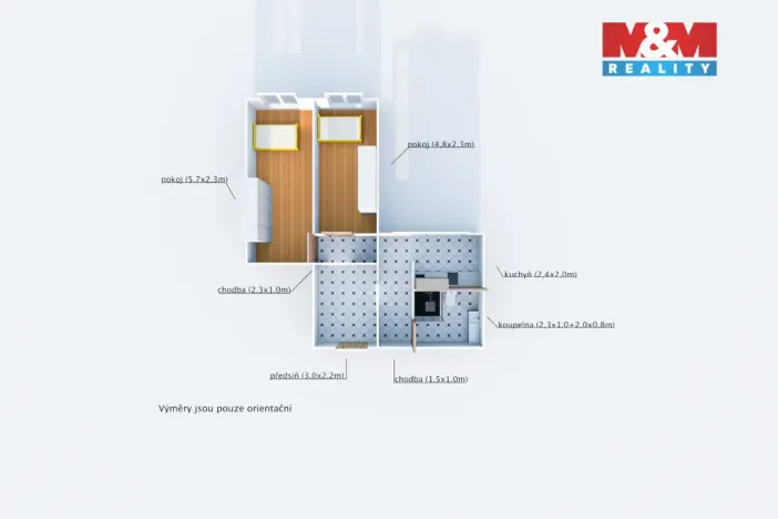 Prodej bytu 1+1, Plzeň - Skvrňany, 47 m2