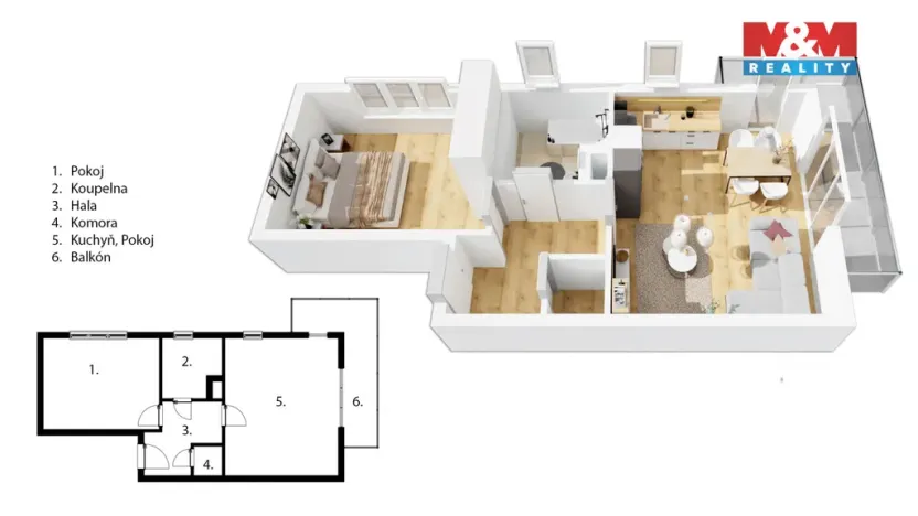 Prodej bytu 2+kk, Praha - Záběhlice, Velenovského, 52 m2