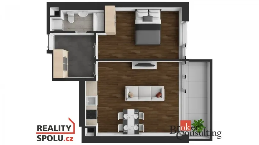 Pronájem bytu 2+kk, Praha - Stodůlky, Hasilova, 51 m2