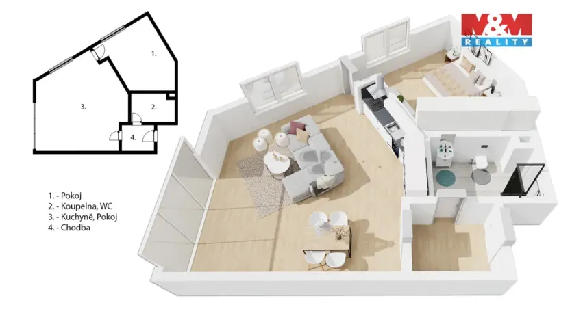 Prodej bytu 2+kk, Praha - Střížkov, Střížkovská, 65 m2