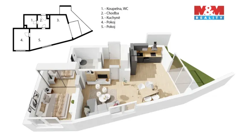 Prodej bytu 2+kk, Praha - Střížkov, Střížkovská, 70 m2
