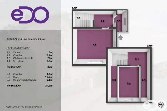 Prodej rodinného domu, Mladá Boleslav - Bezděčín, 54 m2