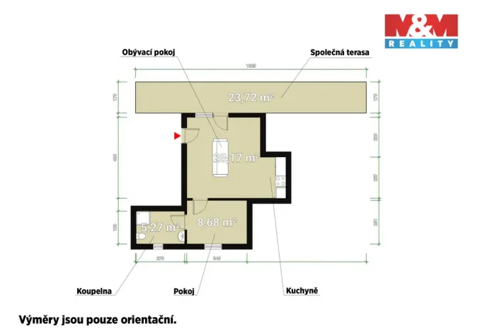 Pronájem bytu 2+kk, Plzeň, České údolí, 37 m2