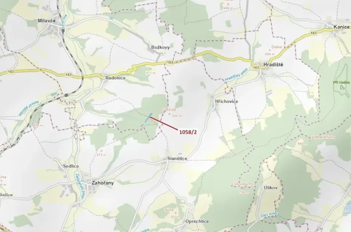 Dražba lesa, Milavče, 5152 m2