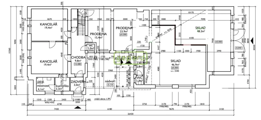 Pronájem kanceláře, Praha - Záběhlice, Zakrytá, 260 m2