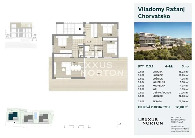 Prodej bytu 4+kk, Ražanj, Chorvatsko, 171 m2