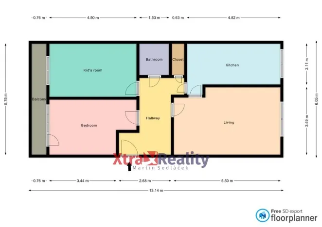 Prodej bytu 3+1, Krupka - Maršov, Dukelských hrdinů, 68 m2
