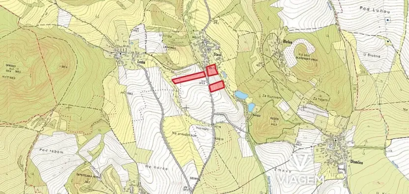 Prodej podílu pole, Staré Hrady, 2729 m2