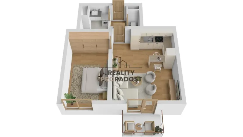 Pronájem bytu 2+kk, Ostrava, Hasičská, 50 m2