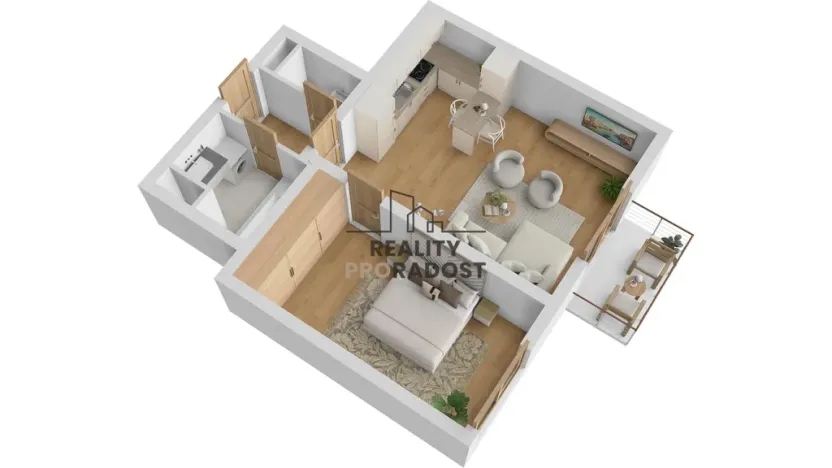 Pronájem bytu 2+kk, Ostrava, Hasičská, 50 m2