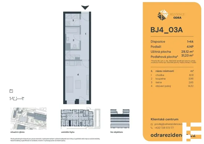Prodej bytu 1+kk, Praha - Bohnice, Lodžská, 32 m2