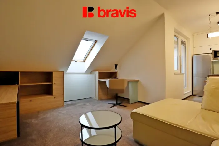 Pronájem bytu 1+kk, Brno - Veveří, Lidická, 42 m2