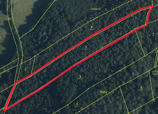 Prodej lesa, Baška, 7545 m2