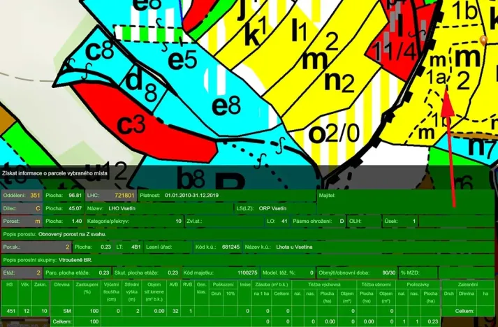 Prodej lesa, Lhota u Vsetína, 8758 m2