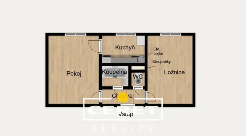 Prodej bytu 2+1, Žatec, Boženy Němcové, 43 m2