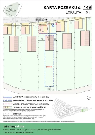 Prodej pozemku, Oslavany, 739 m2
