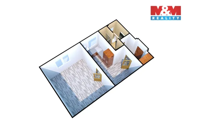 Pronájem bytu 1+1, Děčín - Děčín IV-Podmokly, Palackého, 36 m2