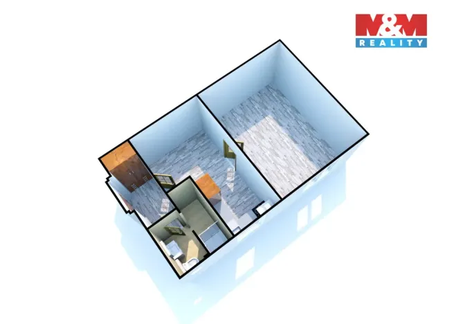 Pronájem bytu 1+1, Děčín - Děčín IV-Podmokly, Palackého, 36 m2