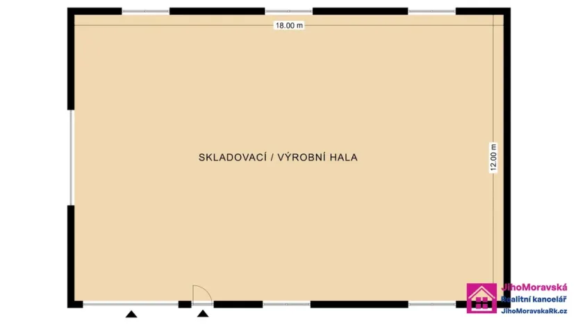 Pronájem skladu, Hodonín, Velkomoravská, 200 m2